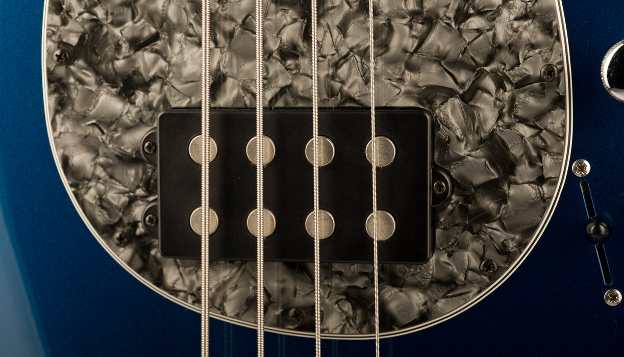 Pre Owned Ernie Ball Music Man Sterling 4-String Pearl Blue Bass With Case