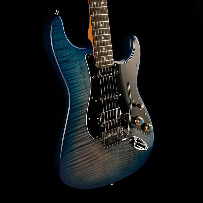 Pre Owned 2021 Fender American Ultra Limited Edition Stratocaster HSS Denimburst With OHSC
