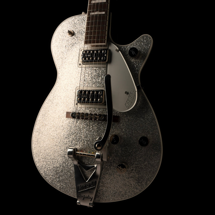 Pre Owned 2023 Gretsch G6229T-'89 Vintage Select Silver Sparkle Electric Guitar With OHSC