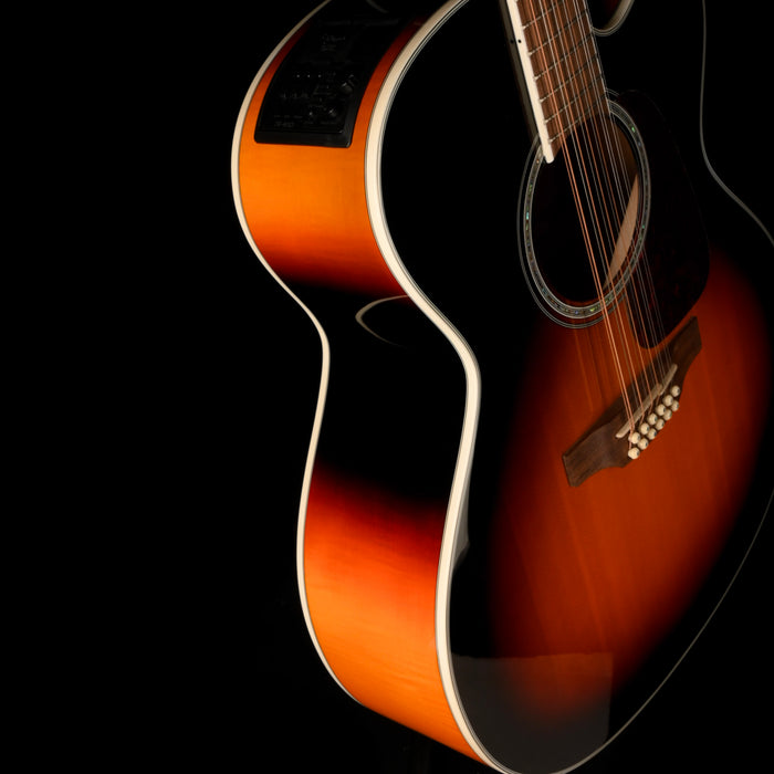Pre Owned Takamine GJ72CE-12-BSB 12-String Sunburst Acoustic Guitar With Gig Bag #TC21080925