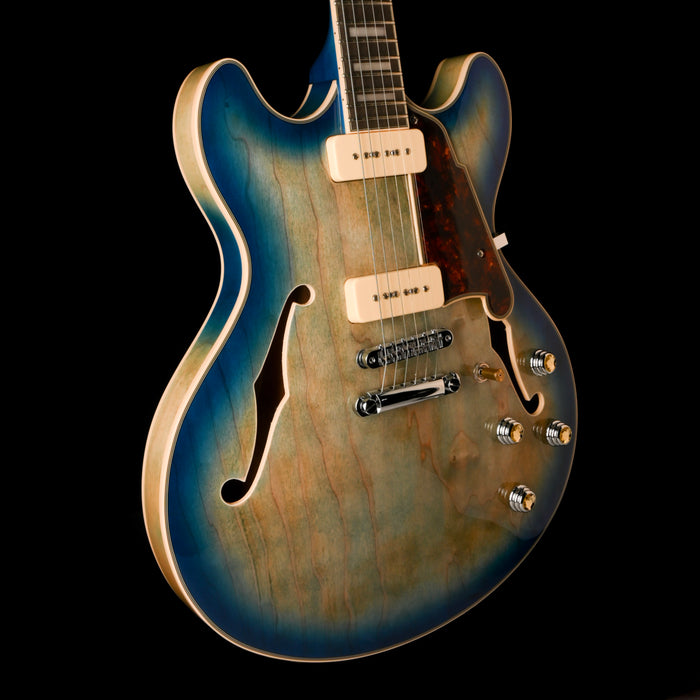 Pre Owned D'Angelico	Premier Series DC Boardwalk Semi-Hollow Blue Burst With Gig Bag