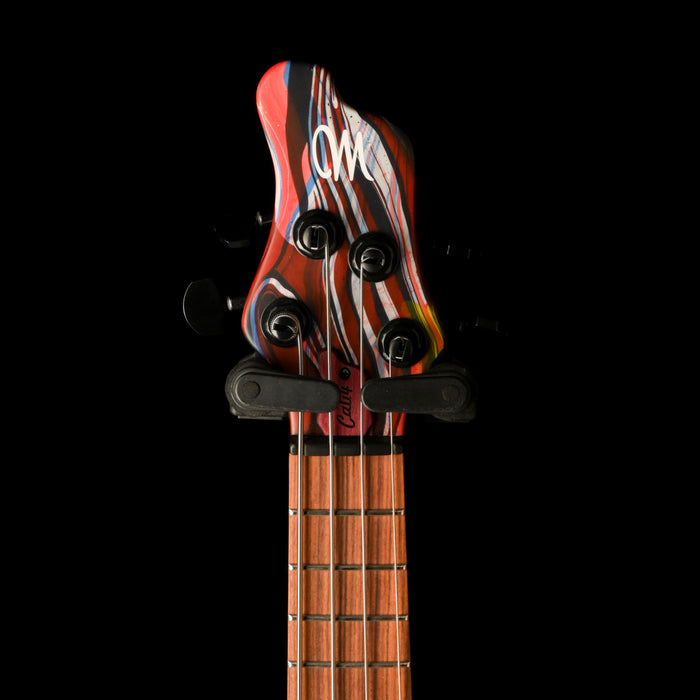 Mayones Cali4 Bass (17.5" Scale) Acid Trip  Custom Swirl With Case One of a Kind