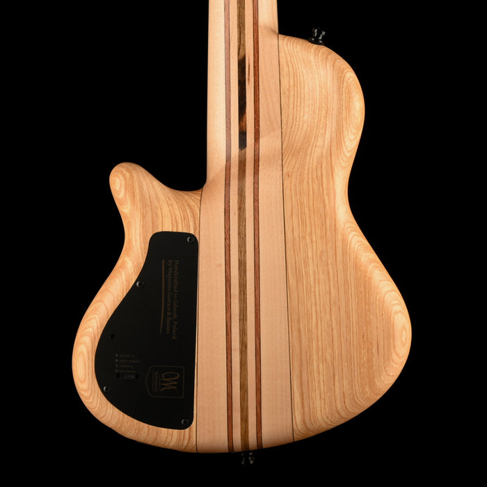 Mayones Cali4 Bass (17.5" Scale) Quilted 5A Mahogany Top Swamp Ash Back Ebony Board With Case