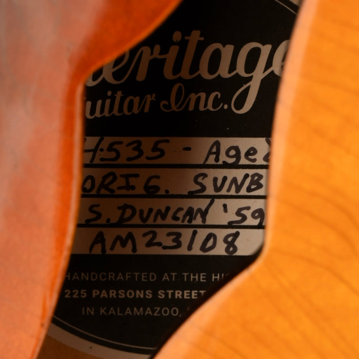 Pre-Owned 2022 Heritage H-535 Aged Sunburst Electric Guitar With OHSC