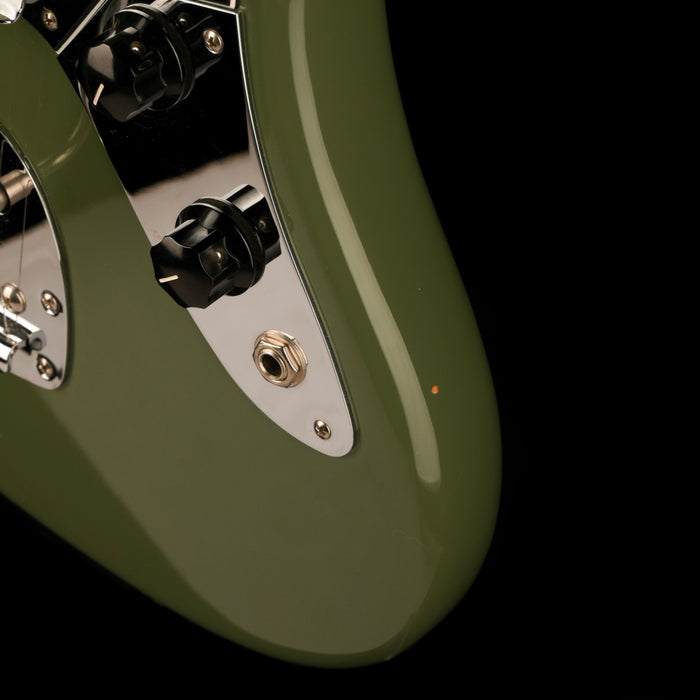 Pre Owned Fender American Professional Jaguar Maple Fingerboard Antique Olive With OHSC
