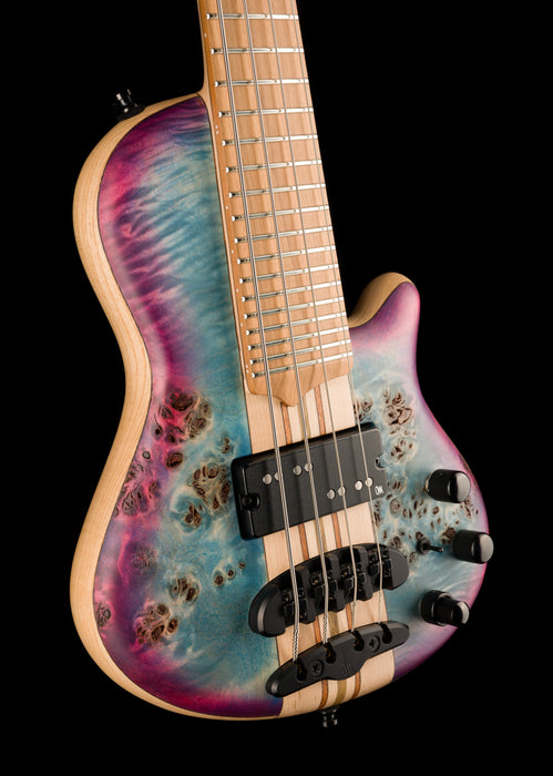 Mayones Cali4 17.5" Scale Bass Swamp Ash Body 3A Eye Poplar Top Custom Color Shinerburst