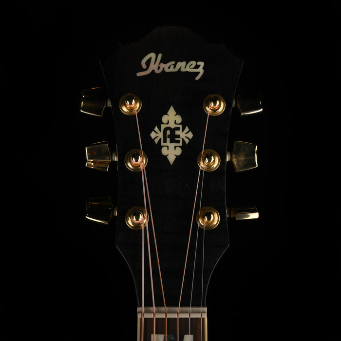 Used Ibanez AEF30E Trans Black Acoustic Electric Guitar with HSC
