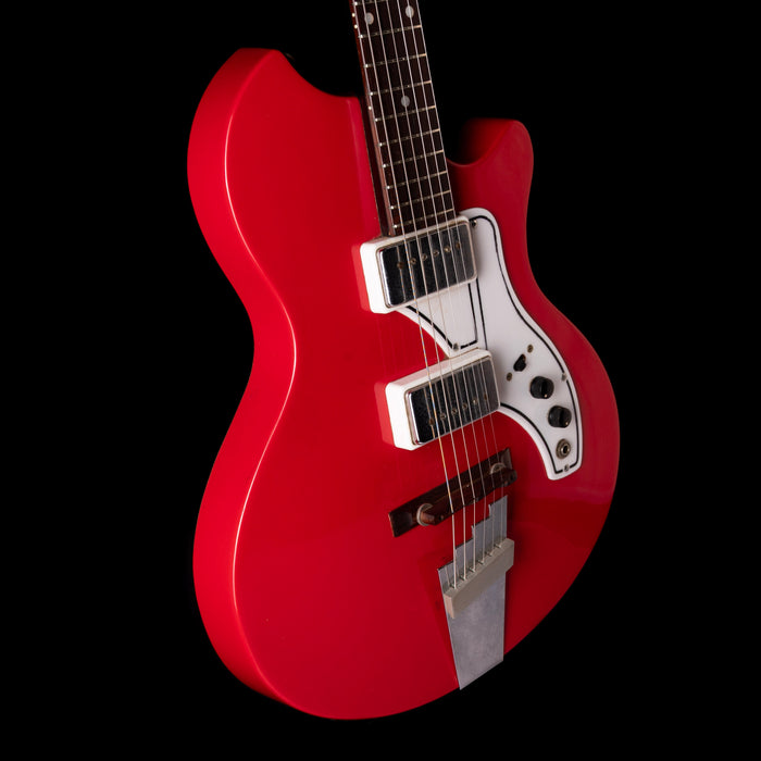 Vintage 1962 Supro Bermunda "Res-o-Glas" Red Electric Guitar With OSSC