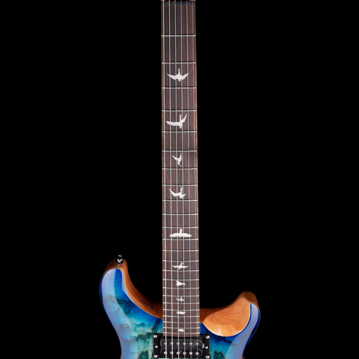 PRS SE Exotic Custom 24 Burled Ash Lake Blue With Gig Bag