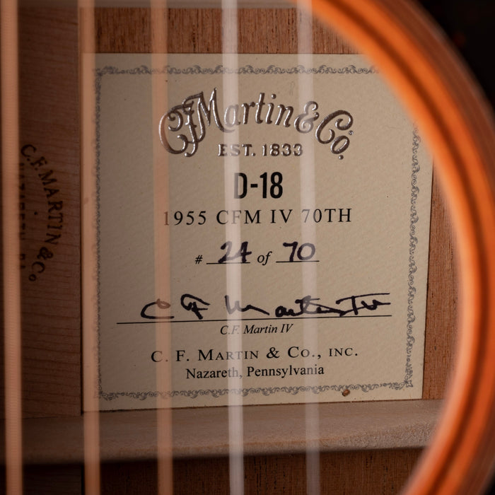 Martin Limited Edition D-18 1955 CFM IV 70th Natural Acoustic Guitar With Case