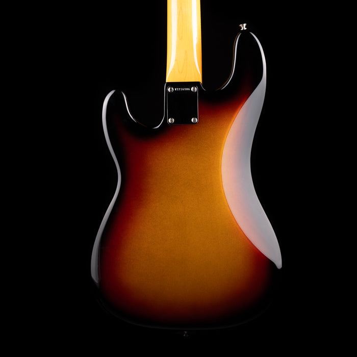 Pre Owned 2022 Fender American Vintage II 1960 Precision Bass 3-Tone Sunburst With Custom Shop Pickups With OHSC