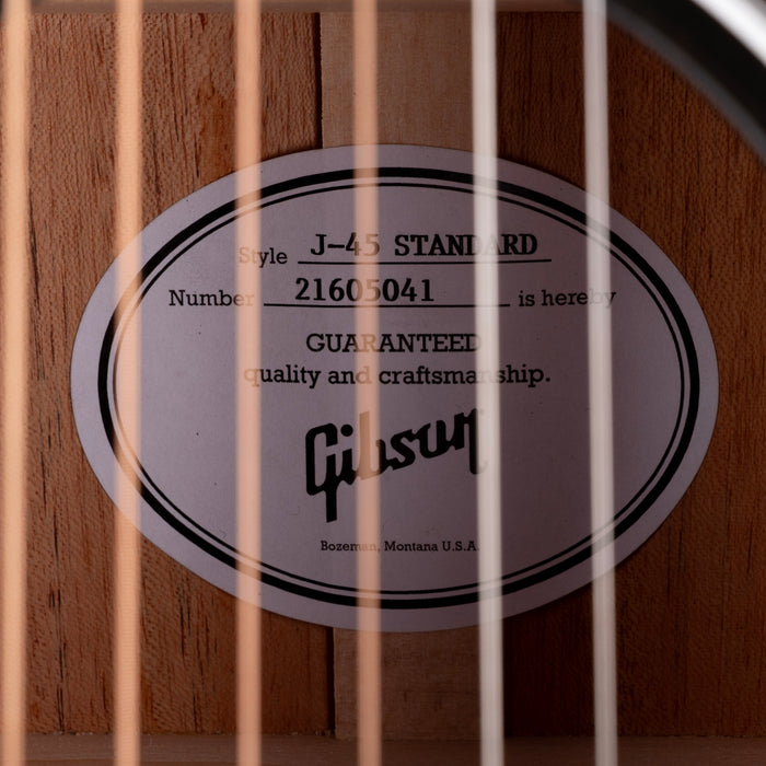 Gibson J-45 Standard Vintage Sunburst Acoustic Guitar With Case