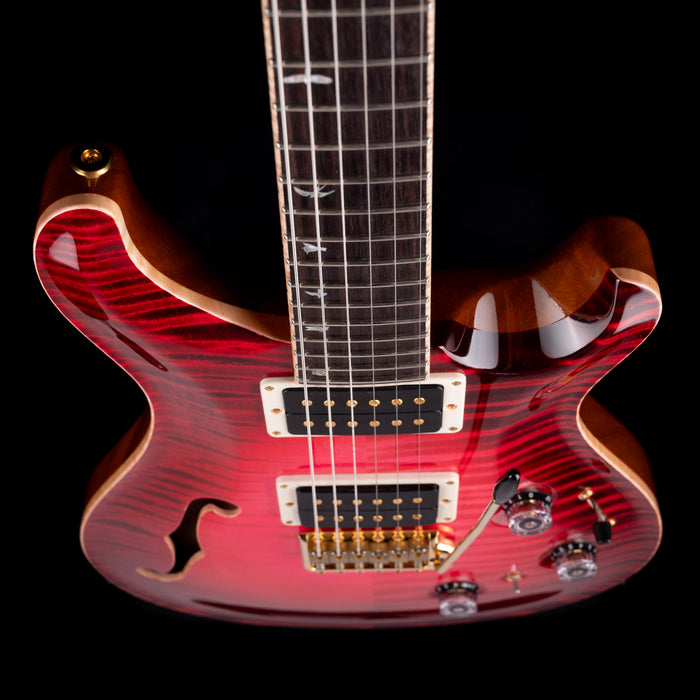 PRS Private Stock Custom 24 Semi-Hollow Piezo Blood Red Glow With Case
