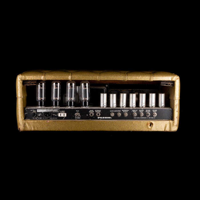 Used Vintage 1960's Plush P1000S Tuck & Roll Gold Tube Guitar Amp Head