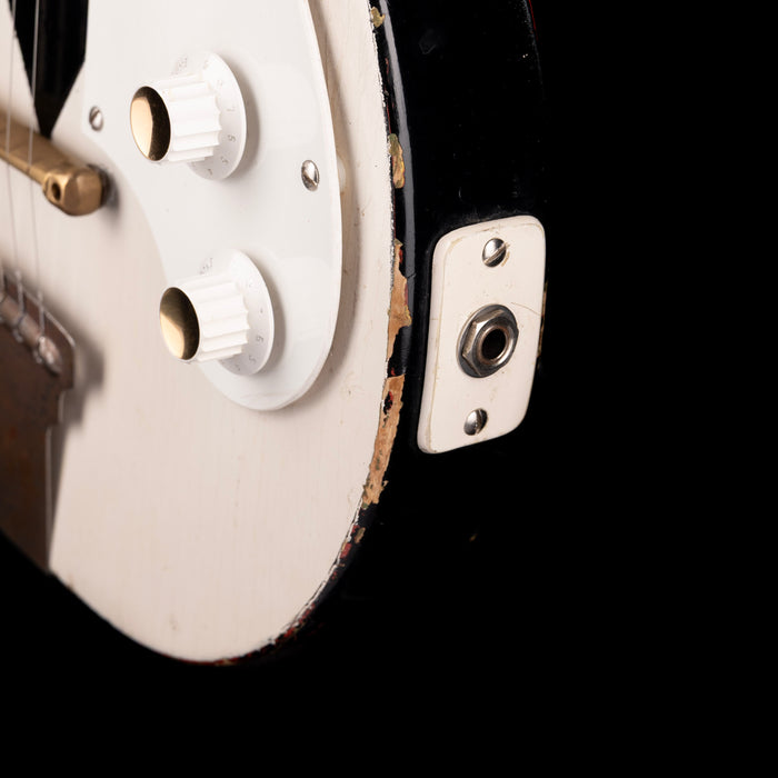 Vintage 1954-58 Kay K-136 Black & White Electric Guitar with Gig Bag