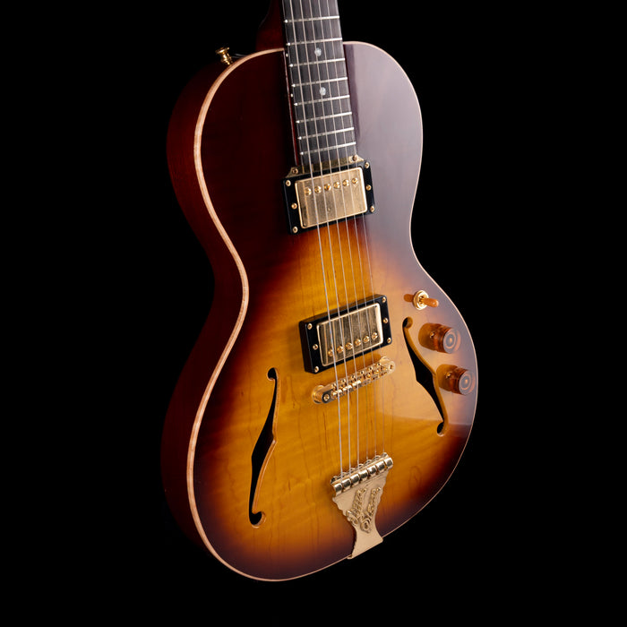 Pre Owned B&G Little Sister Sunburst Semi-Hollow Electric Guitar With OHSC