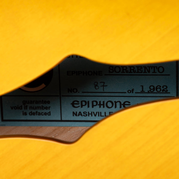 Pre-Owned Epiphone Sorrento Model E452TD 50th Anniversary 1962 Reissue Natural With OHSC