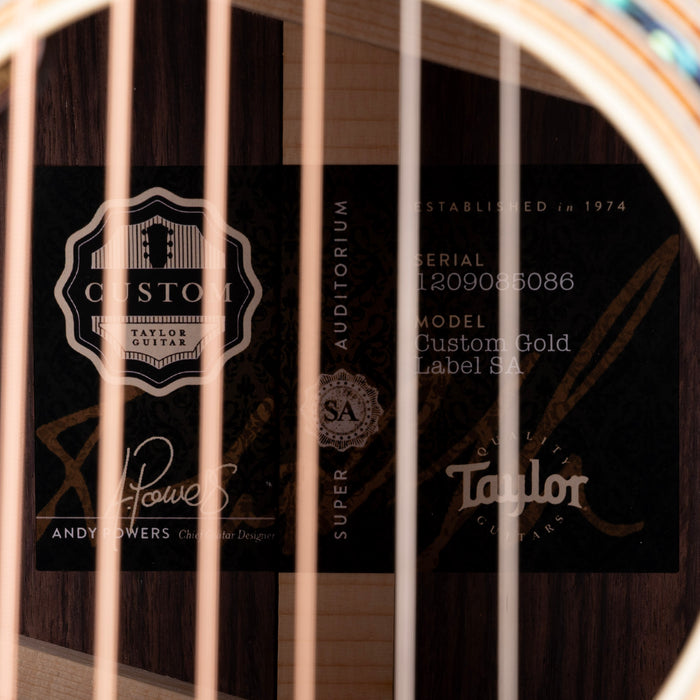 Taylor Truetone Custom Select Gold Label 814e Super Auditorium Rosewood Natural with Case