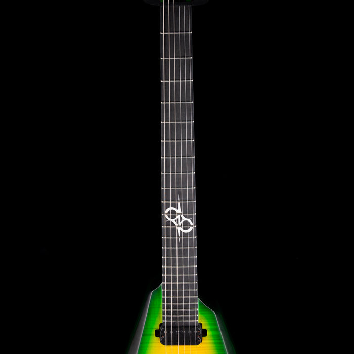 Pre Owned 2023 Solar Guitars V2.6LB Flame Lime Burst Matte Electric Guitar With OHSC