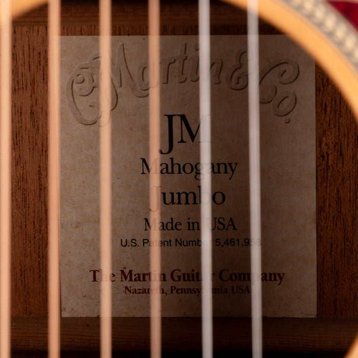 Pre-Owned 2002 Martin JM Mahogany Road Series Natural With OHSC