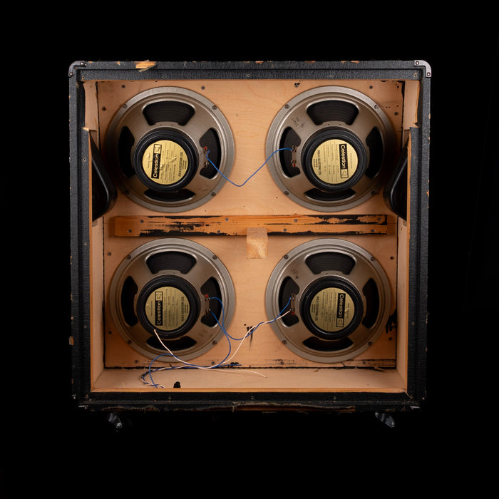 Vintage 1977 Marshall Slant Cab With "Black Backs" 4x12" 25-watt Rola Celestion Speakers Guitar Amp Cab