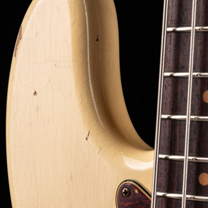 Pre-Owned 2024 Fender Custom Shop 1964 Precision Bass Relic Aged Vintage White With OHSC