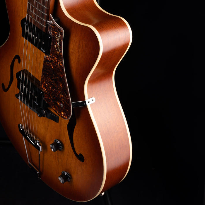 Pre-Owned Godin 5th Avenue CW Kingpin II Cognac Burst With OHSC