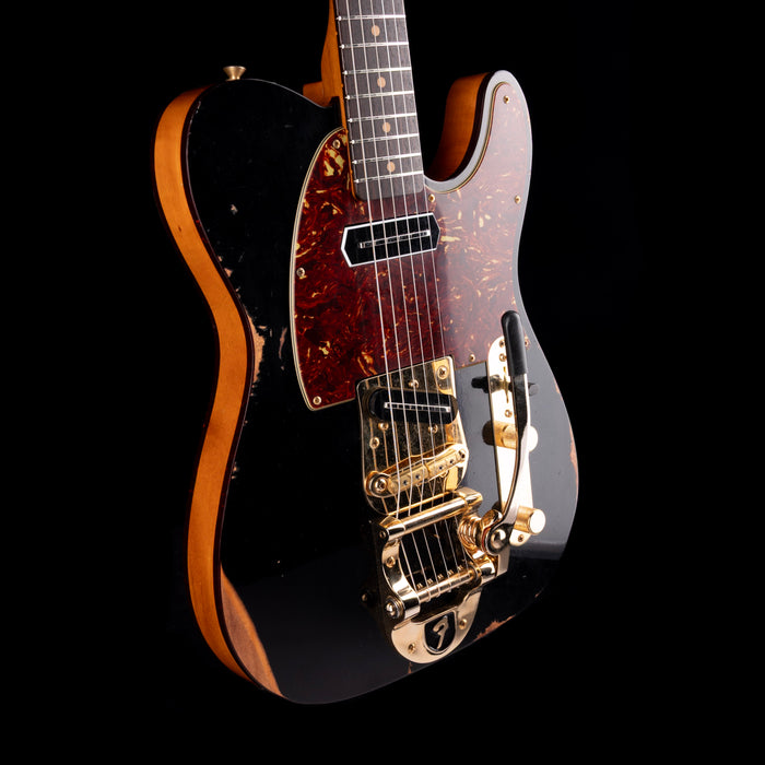 Pre Owned Fender Custom Shop Limited Edition Bow Tie Telecaster Custom Relic Black with OHSC