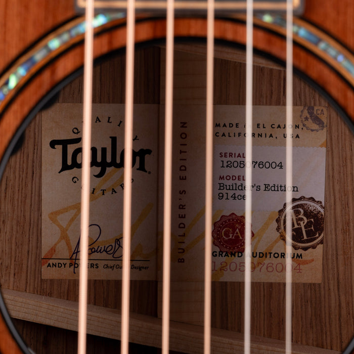 Taylor Builder's Edition 914ce Grand Auditorium Natural with Case