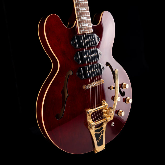 Pre-Owned 2009 Epiphone Riviera  P93 WR Wine Red With OHSC