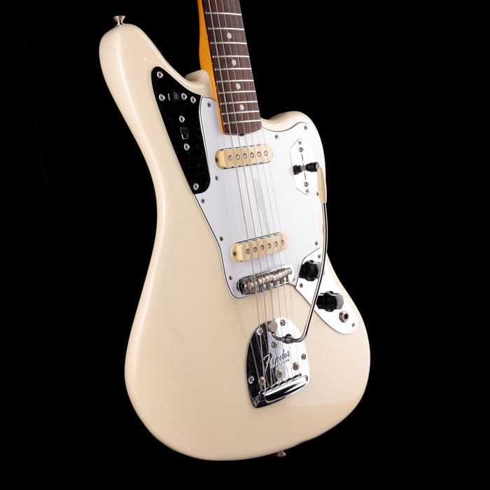 Pre Owned Fender Artist Series Johnny Marr Jaguar Olympic White With OHSC
