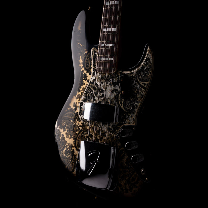Fender Custom Shop Limited Edition Black Paisley Jazz Bass With Case