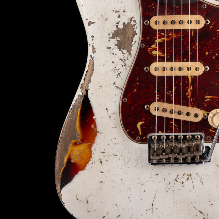 Fender Custom Shop Masterbuilt Jason Smith 1962 Stratocaster Heavy Relic Olympic White over 3-Tone Sunburst With Case