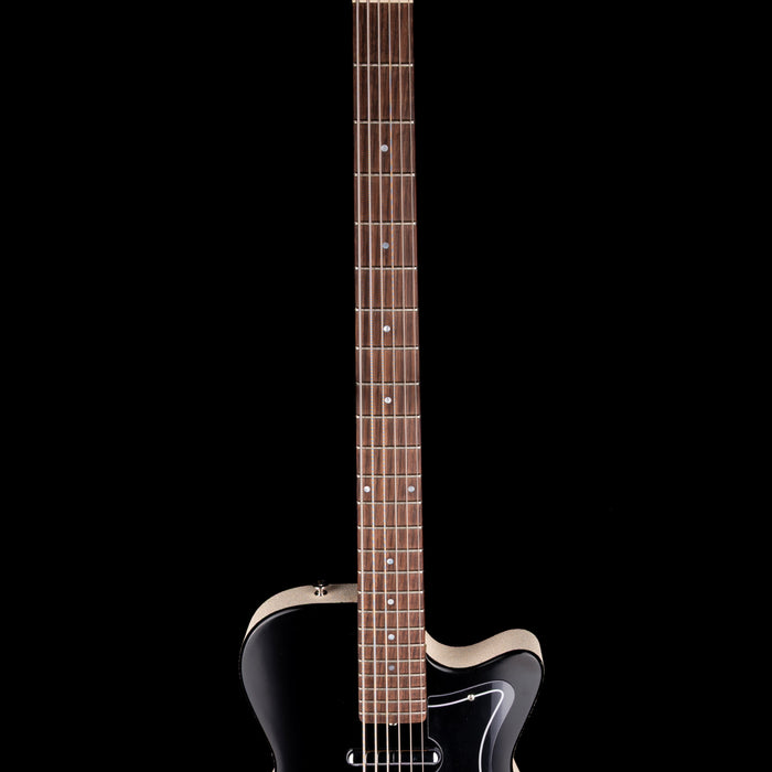 Pre-Owned 2011 Jerry Jones “Silver Jones” Bass6 Single Cutaway Black With OHSC