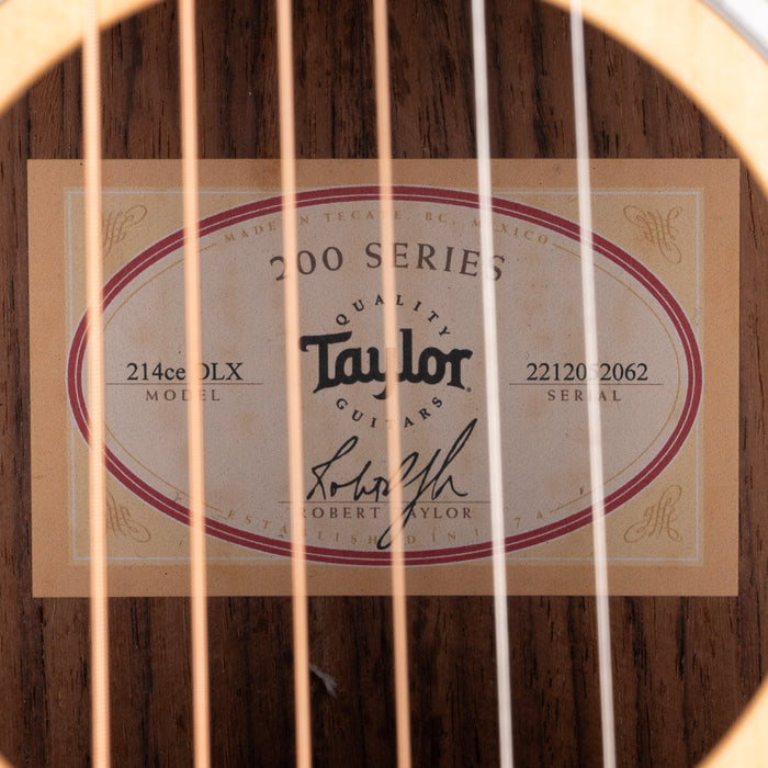 Pre-Owned 2022 Taylor 214ce DLX Natural With OHSC