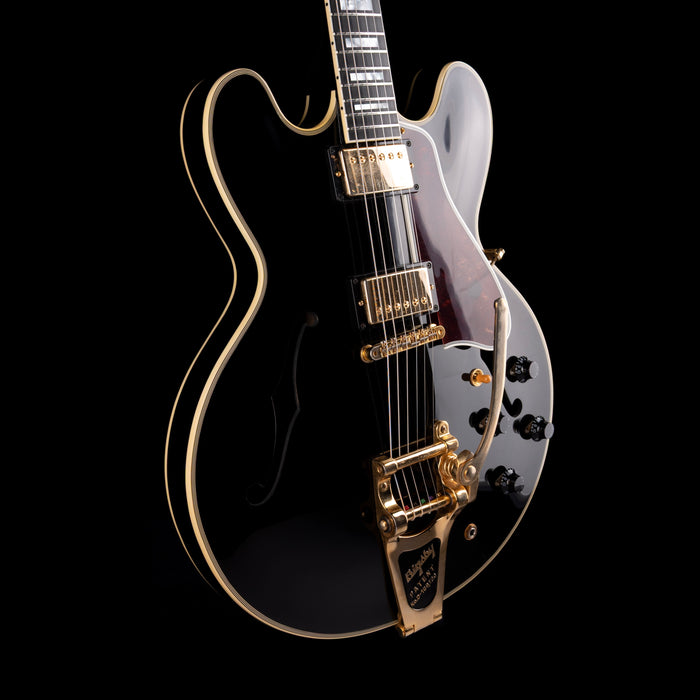 Pre-Owned 2015 Gibson Custom Shop Limited Edition ES-355 With Bigsby Ebony WIth OHSC