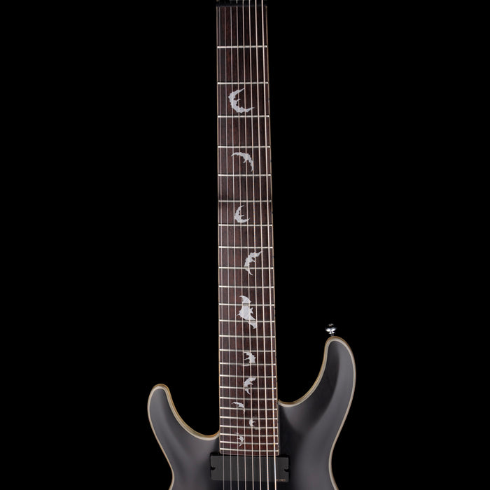 Used Schecter Damien Platinum-8 Satin Left-Handed Black with Case