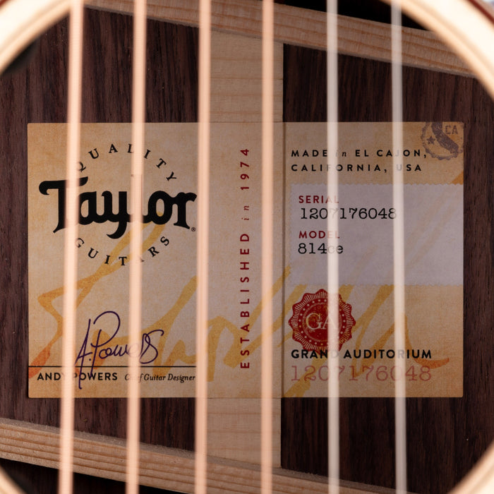 Taylor Next Generation 814ce Natural Acoustic Electric Guitar with Case