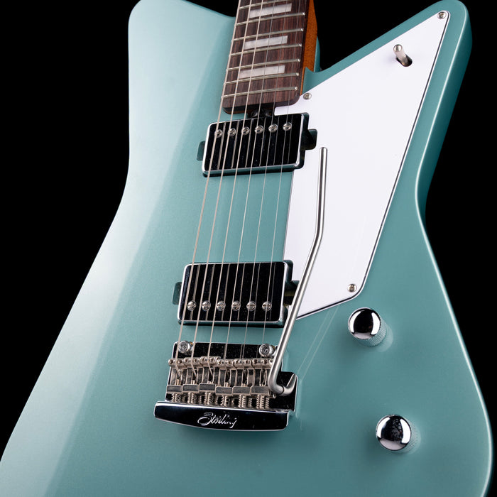 Used Sterling by Music Man Mariposa Dorado Green with Hardshell Case