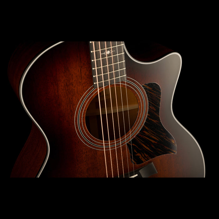 Taylor 324ce Grand Auditorium Acoustic Electric Guitar Shaded Edgeburst With Case - Serial # 1202134112  - Demo Angle Down