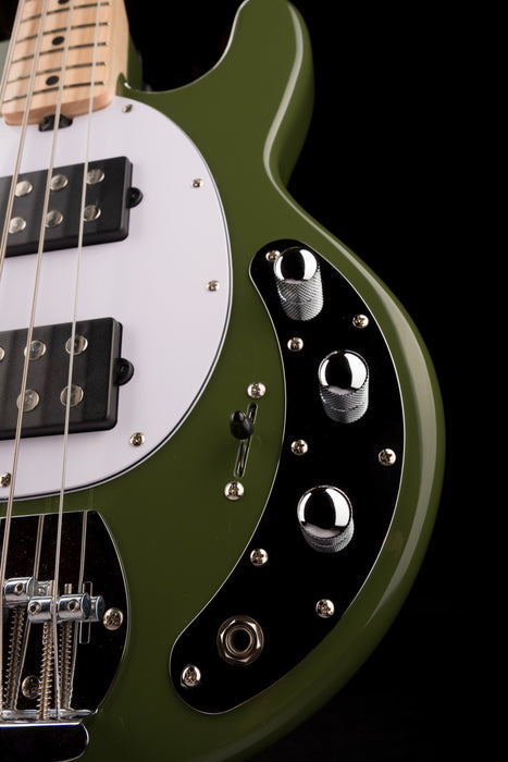 Used Sterling by Music Man SUB Series StingRay HH Bass Olive