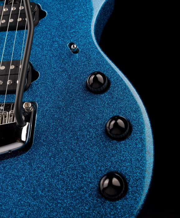 Used Ernie Ball Music Man Ball Family Reserve John Petrucci Signed Majesty 6 Marine Blue Sparkle with OHSC