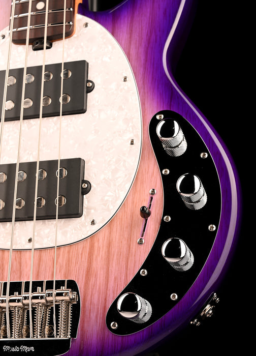 Ernie Ball Music Man StingRay Special 4 HH Bass Purple Sunset With Softshell Case