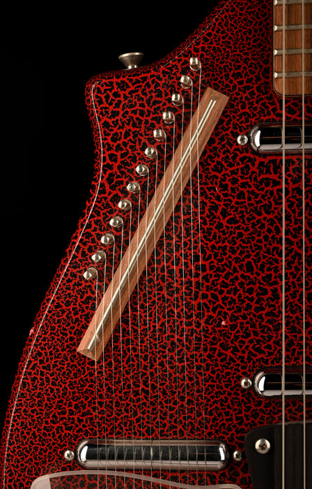 Pre Owned Jerry Jones Master Sitar Electric Guitar Red Crackle With OHSC