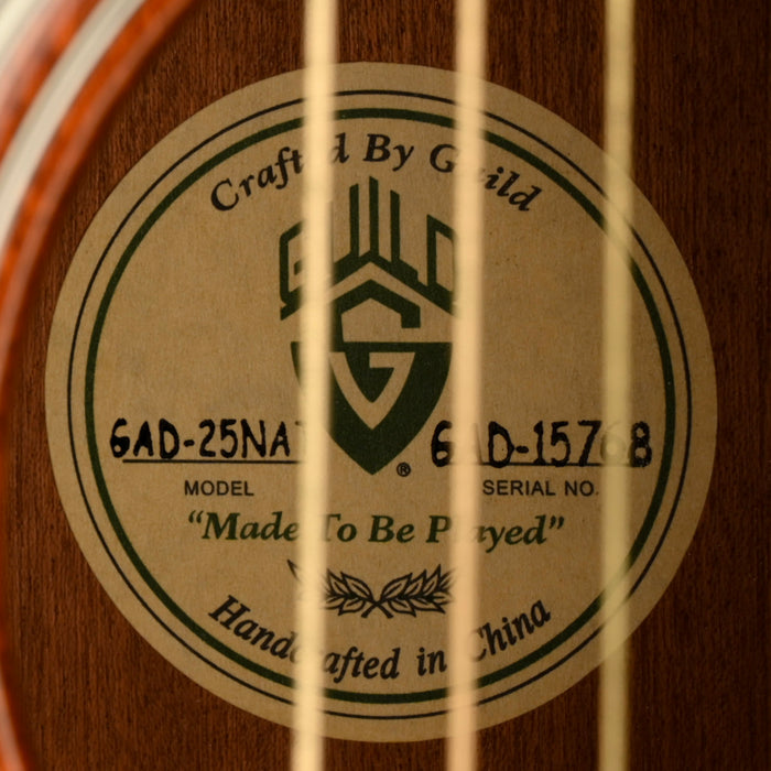 Pre Owned Guild GAD-25 Natural Mahogany Acoustic With HSC