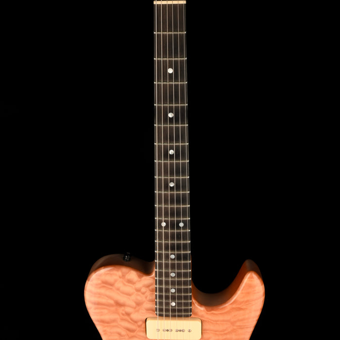 Victor Guitar Company Finster Custom 3P90 Quilted Maple Top T-Style Natural Electric Guitar With HSC