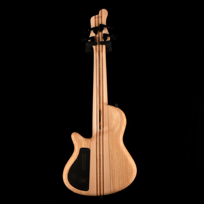 Mayones Cali4 Bass (17.5" Scale) Quilted 5A Mahogany Top Swamp Ash Back Ebony Board With Case