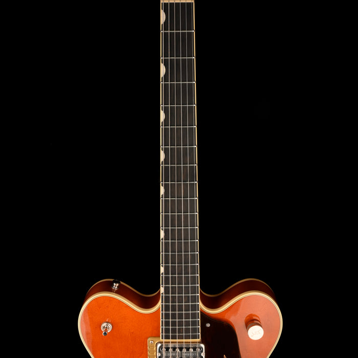 Used 2024 Gretsch Nashville G6220 TDC Top Flame Maple Round Up Orange With OHSC