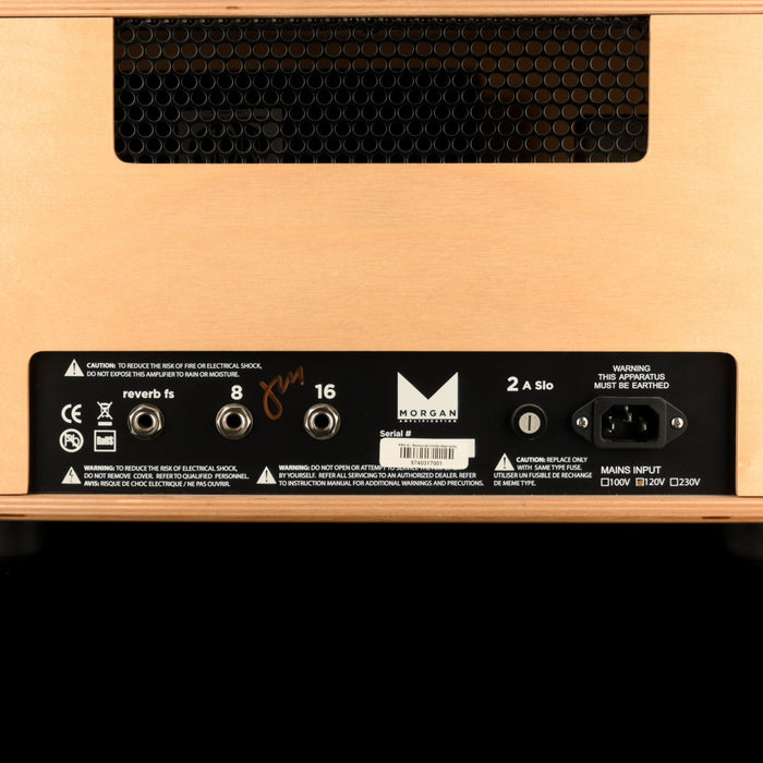 vUsed Morgan PR5 Guitar Amp Head Natural Wood