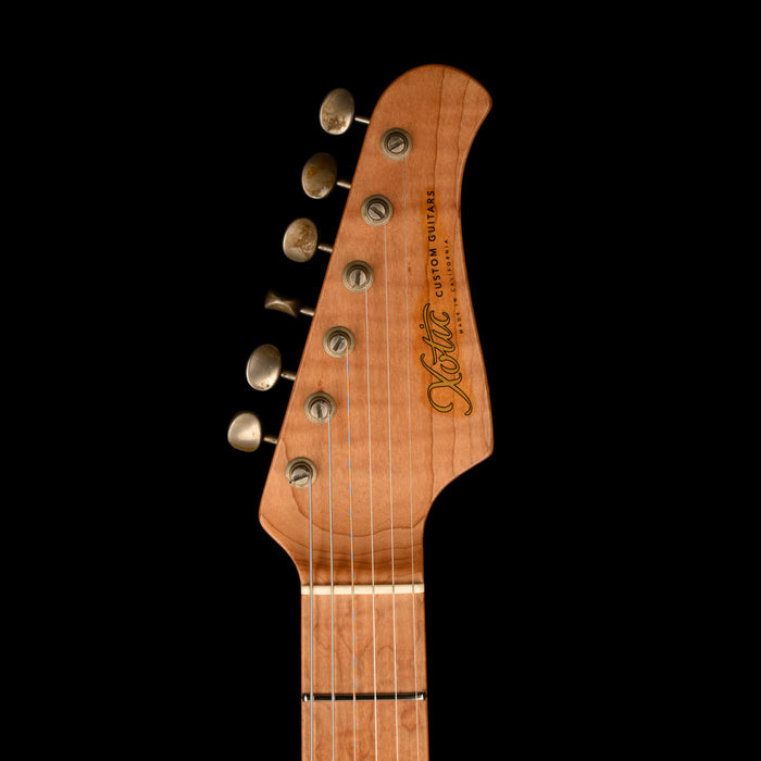 Pre Owned 2021 Xotic Guitars XSC-2 LPB Lake Placid Blue Over Sunburst Heavy Relic With Case